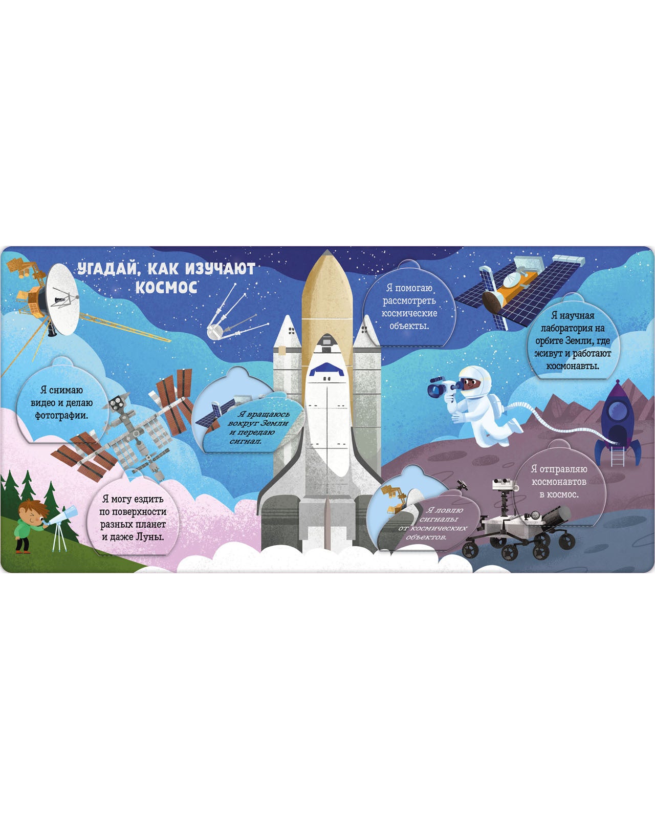 Книжка с окошками. Угадай, что есть в космосе