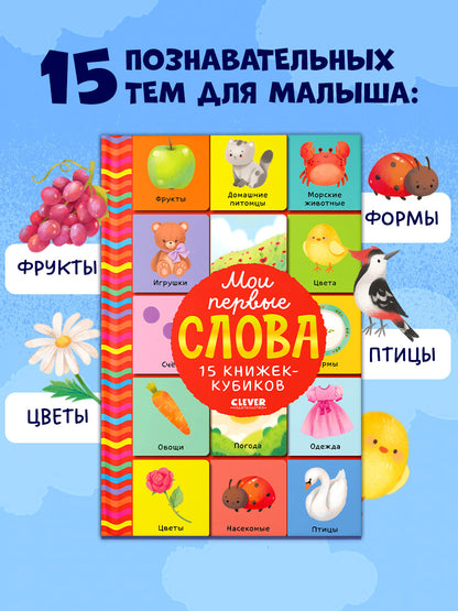 Мои первые слова. 15 книжек-кубиков. Развитие речи