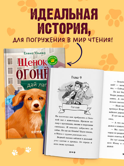 Пушистые истории. Щенок Огонек, дай лапу!