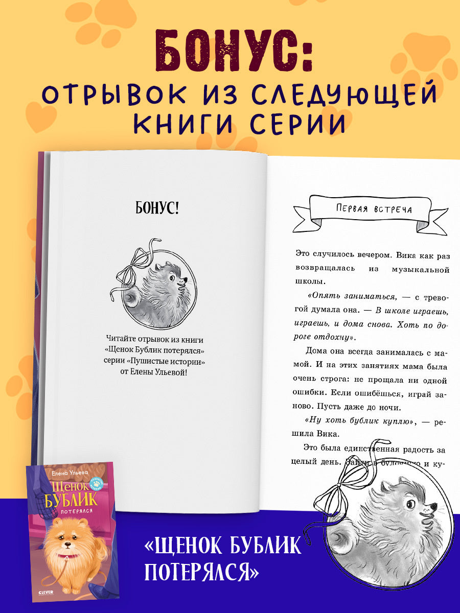 Пушистые истории. Щенок Огонек, дай лапу!
