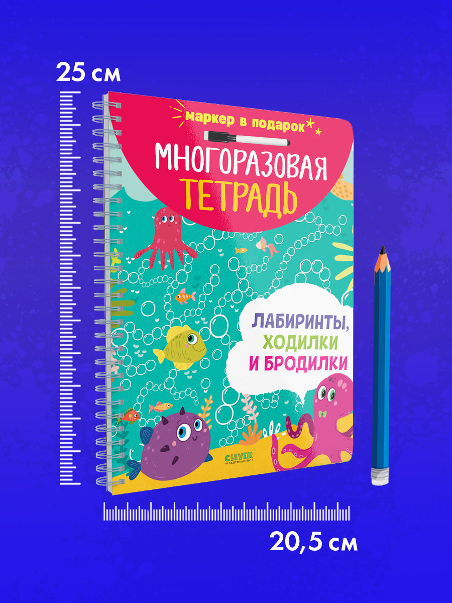 Многоразовая тетрадь. Лабиринты, ходилки и бродилки