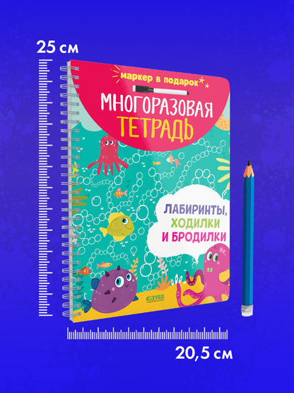 Многоразовая тетрадь. Лабиринты, ходилки и бродилки