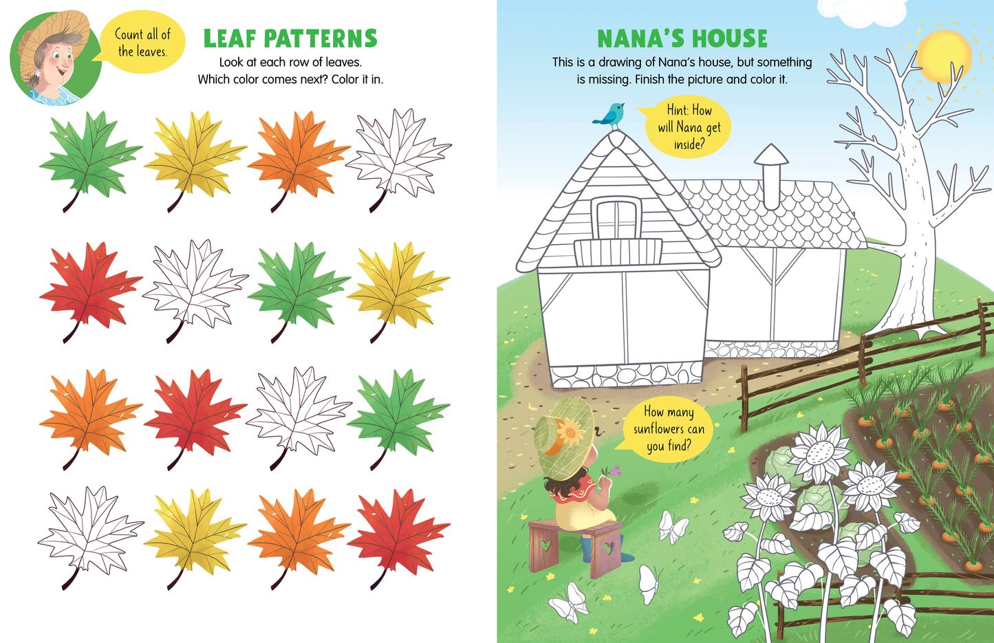 Nana's Garden: An Activity and Coloring Book