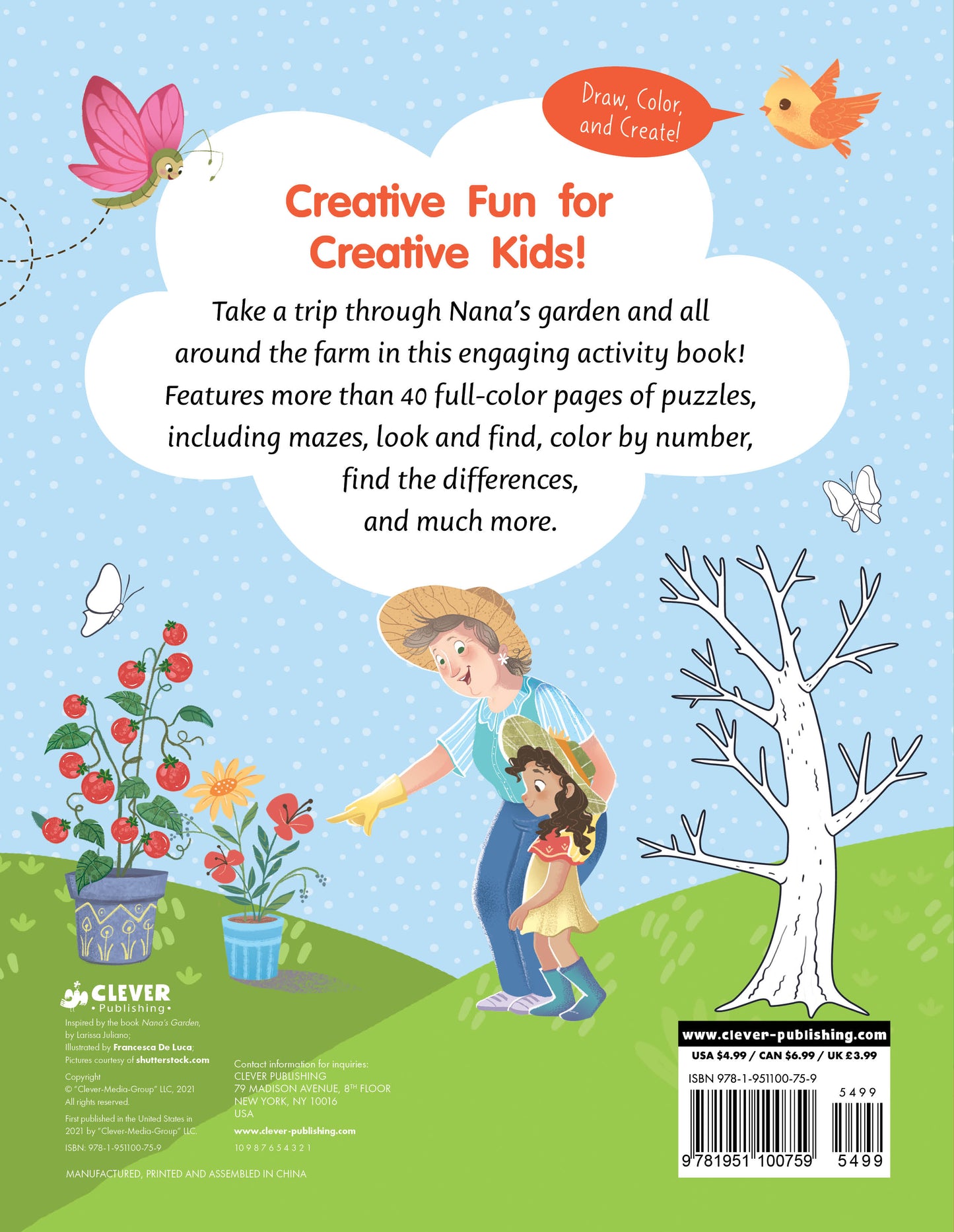 Nana's Garden: An Activity and Coloring Book