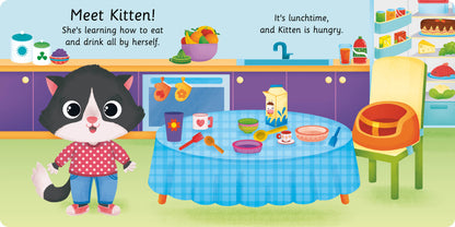 Kitten Learns to Eat