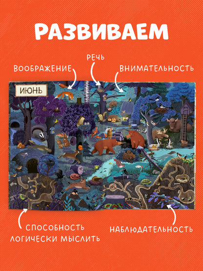 Год в лесу. Найди и покажи