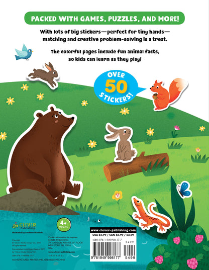 Animals Stickers and Activity Book - Мягкая обложка - Сlever-publishing 25.00