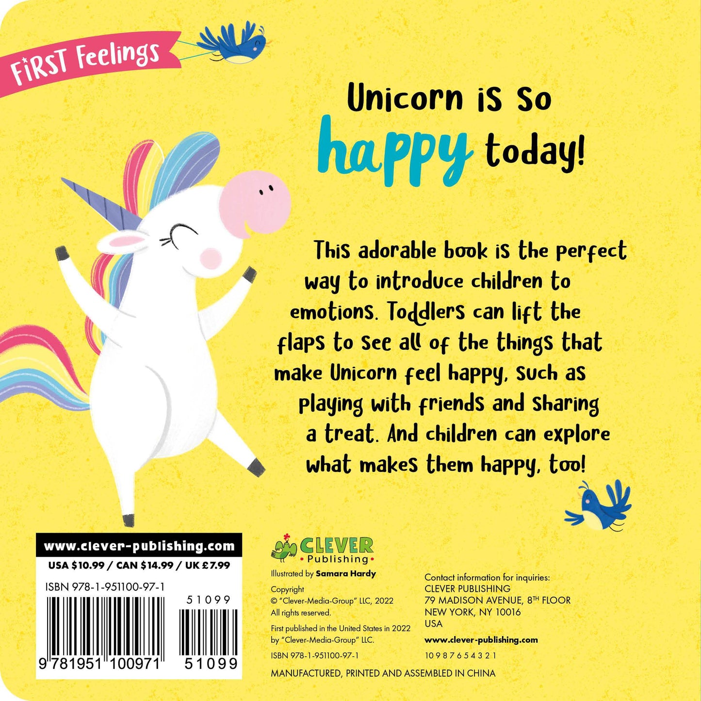 First Feelings: Happy Unicorn - Картон - Сlever-publishing 46.00