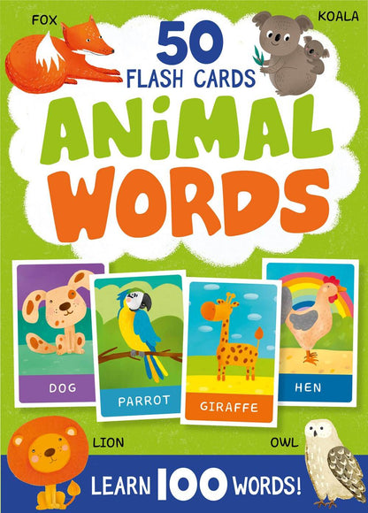 Animal Words. 50 Flash Cards - Сlever-publishing